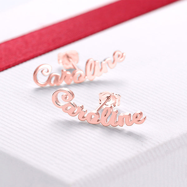 Personalized Name Stud Earrings