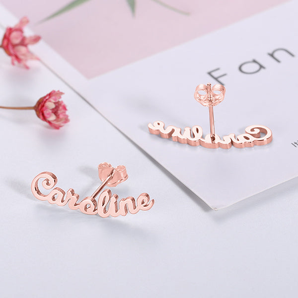 Personalized Name Stud Earrings