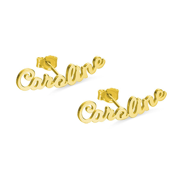 Personalized Name Stud Earrings