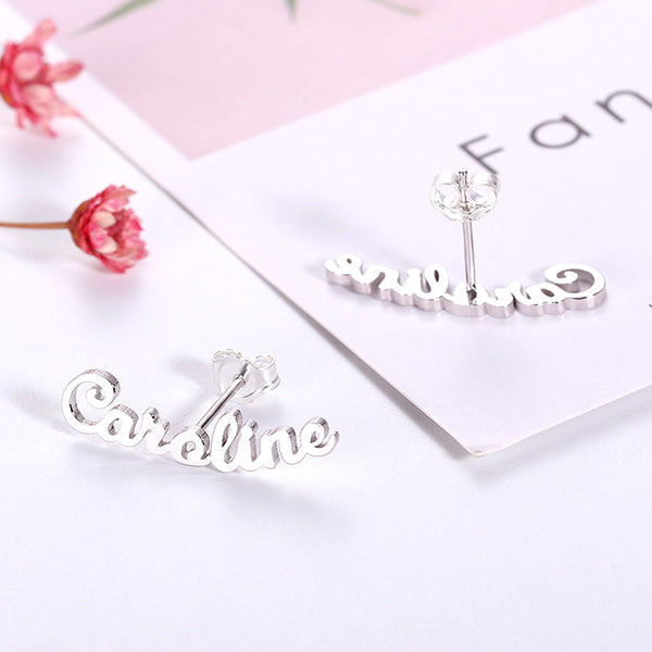 Personalized Name Stud Earrings