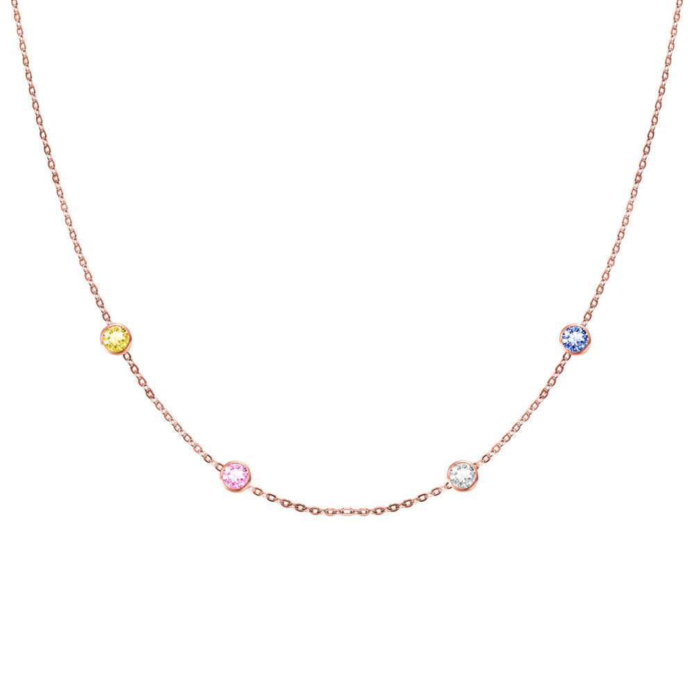 Custom Birthstone Chain Necklace