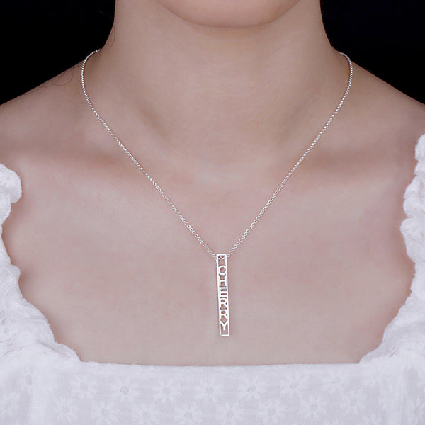 Personalized Name Bar Necklace