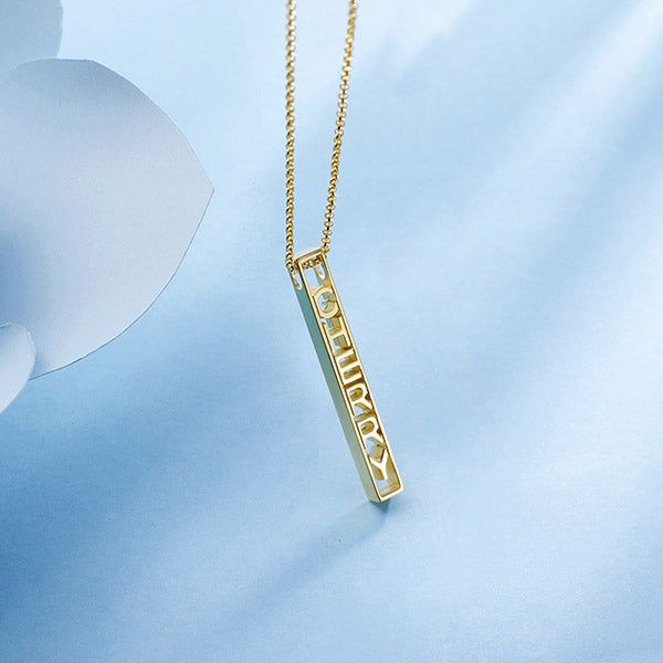 Personalized Name Bar Necklace