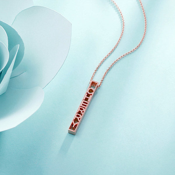 Personalized Name Bar Necklace