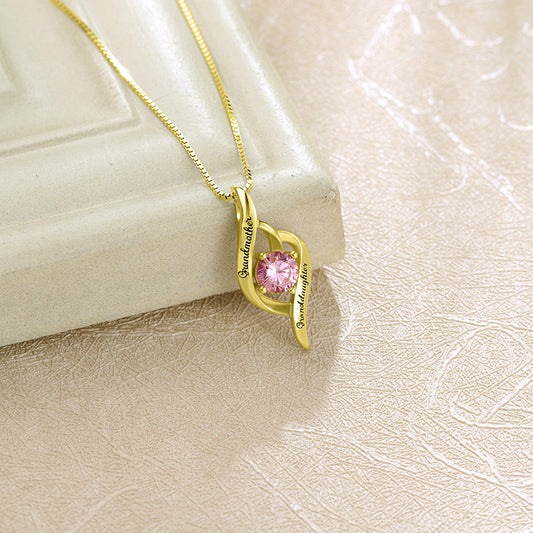 Grandma & Granddaughter Birthstone Necklace