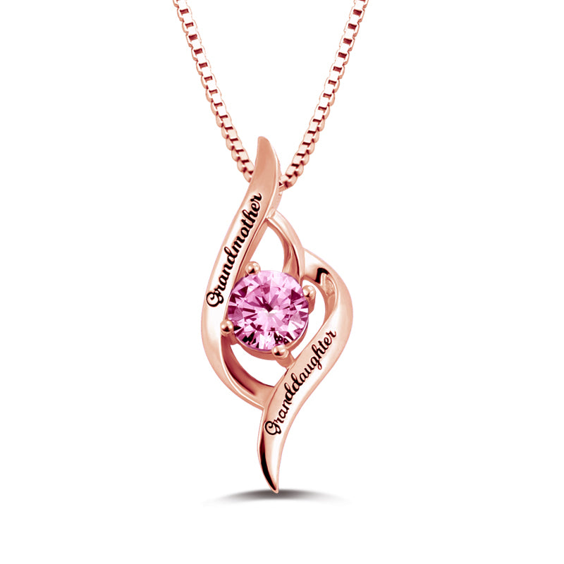 Grandma & Granddaughter Birthstone Necklace