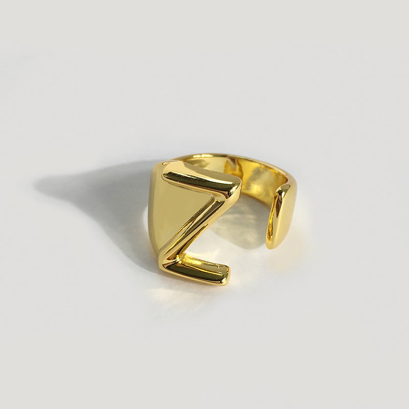 Bold Initial Statement Open Ring