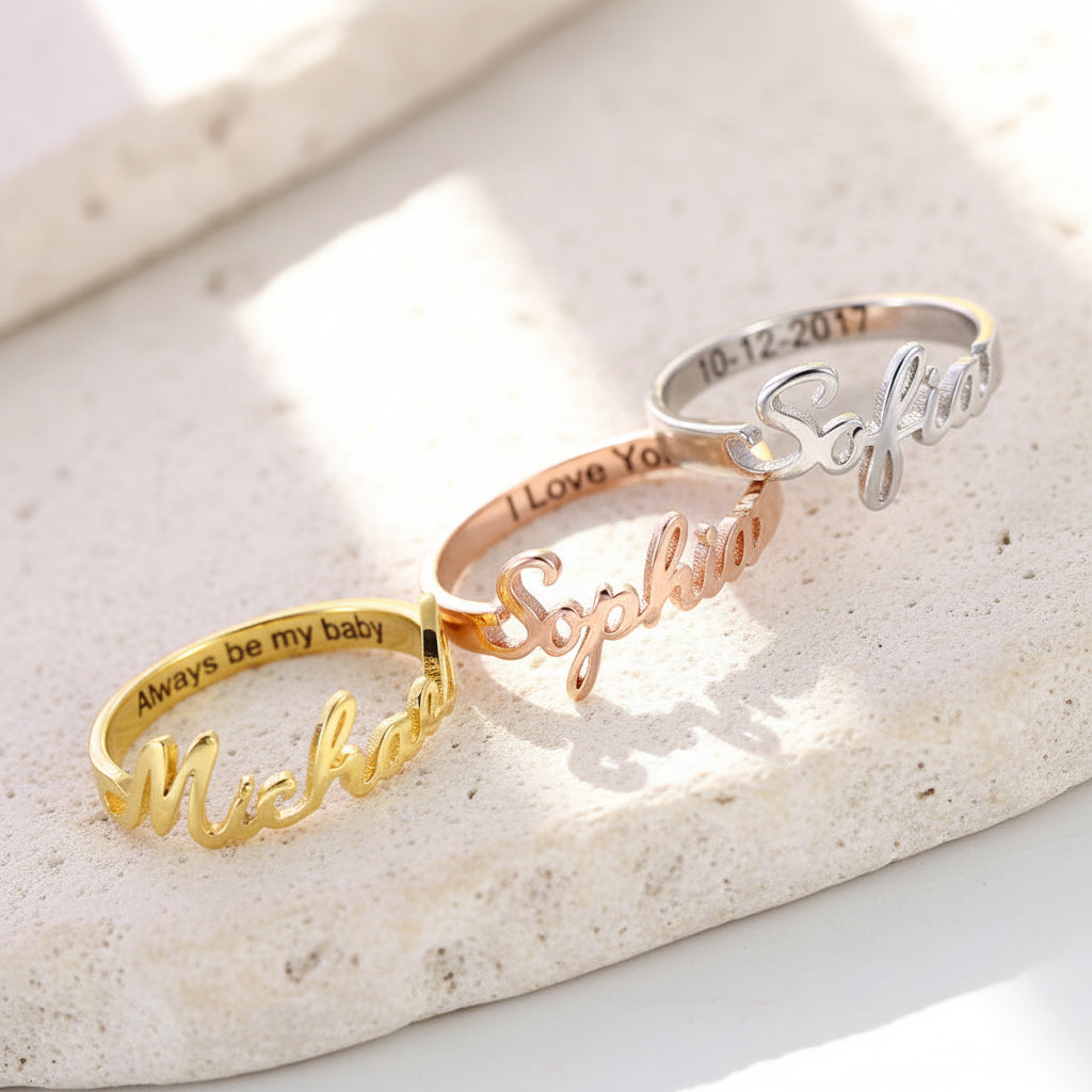 Personalized Engraved Name Ring