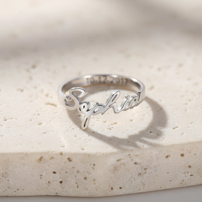 Personalized Engraved Name Ring
