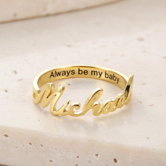 Personalized Engraved Name Ring