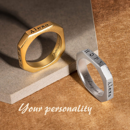 Custom Engraved Nut Stackable Rings