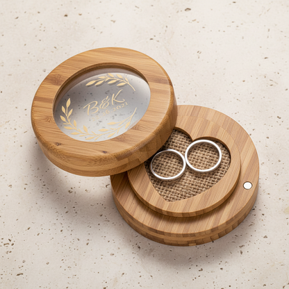 Custom Wooden Wedding Ring Box