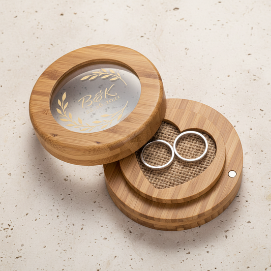 Custom Wooden Wedding Ring Box
