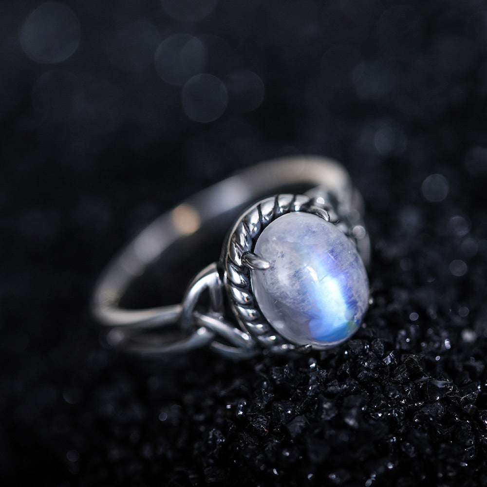 Personalized Moonstone Ring