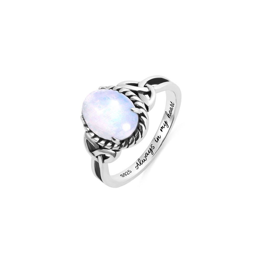 Personalized Moonstone Ring