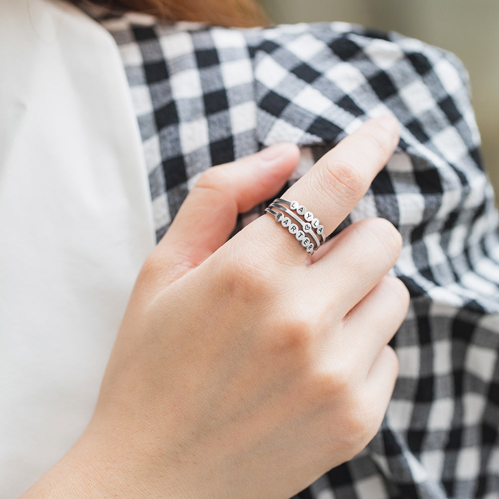 Custom Engraved Stackable Rings