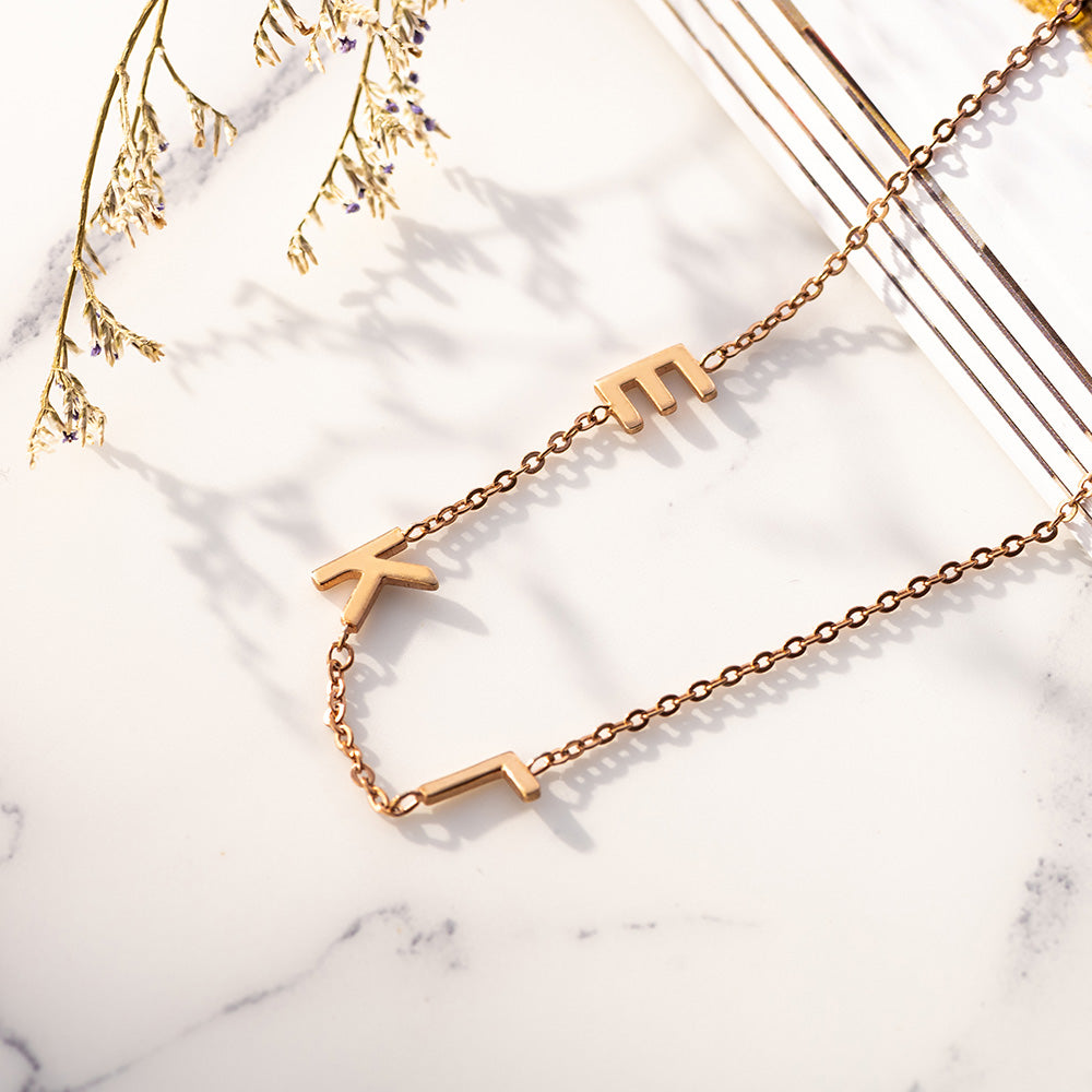 Personalized Multi Initial Chain Necklace