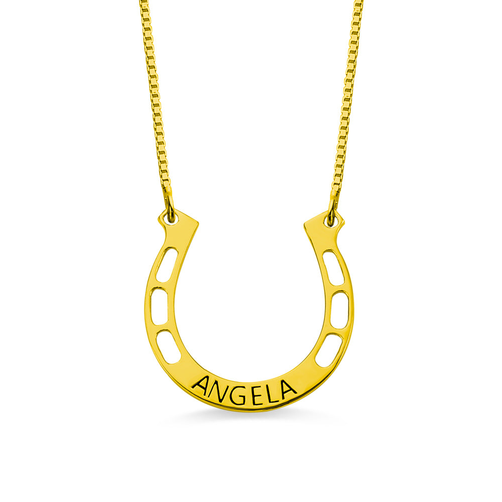 Personalized Horseshoes Name Necklace