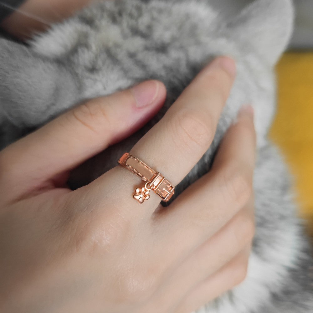 Personalized Initial Pet Collar Ring