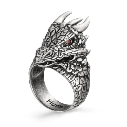 Personalized Engraved Dragon Birthstone Ring