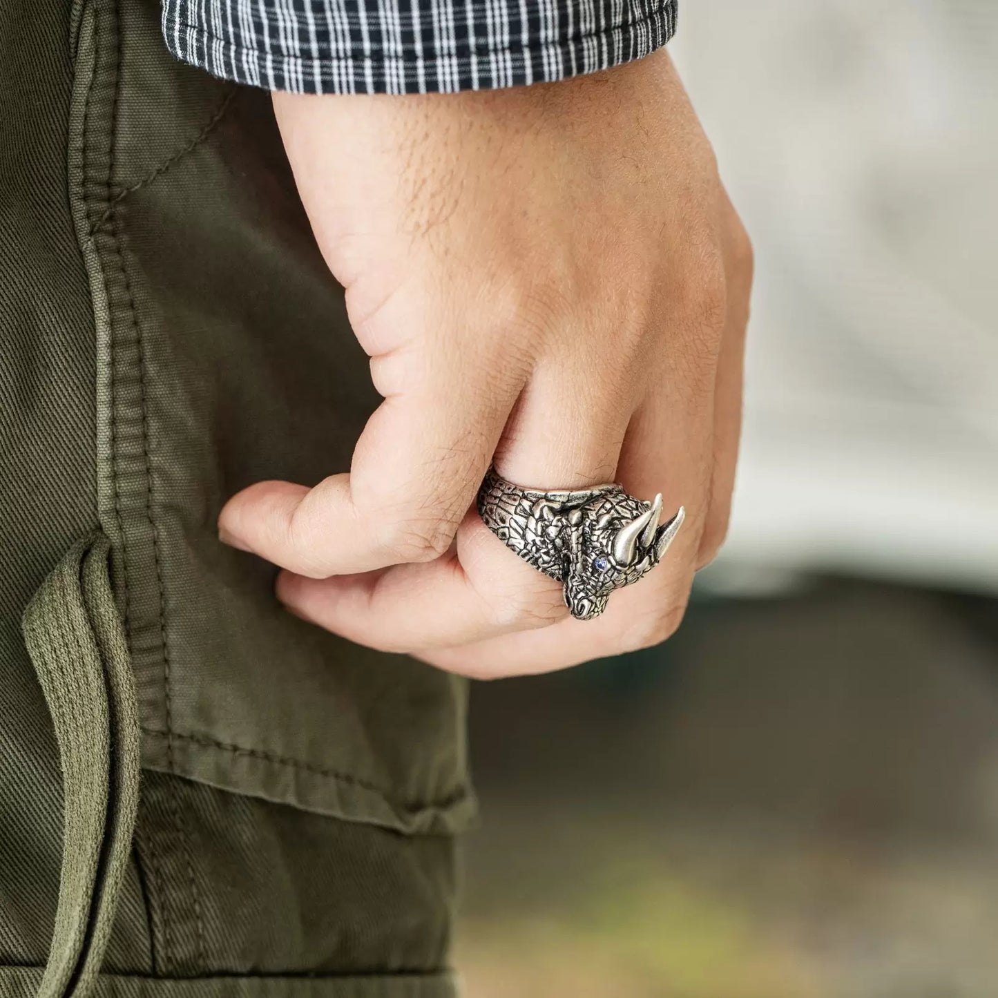 Personalized Engraved Dragon Birthstone Ring
