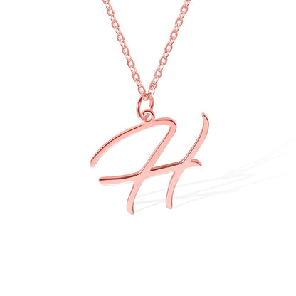 Custom Cursive Letter Necklace