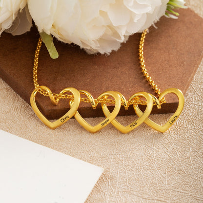 Custom Combined Heart Name Necklace