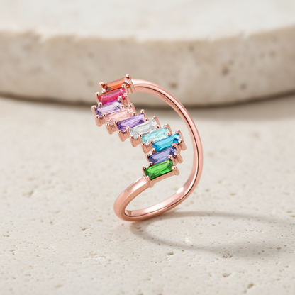 Custom Multi Birthstones Ring