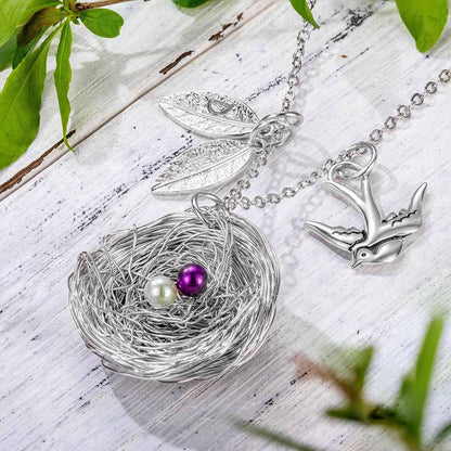 Custom Mom Bird Nest Necklace