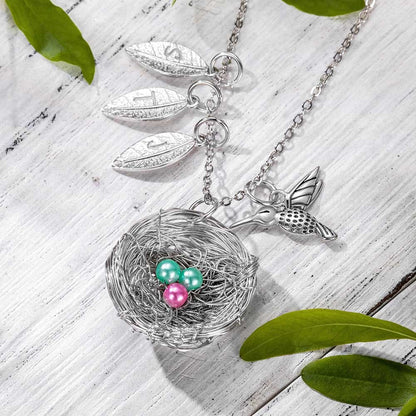 Custom Mom Bird Nest Necklace