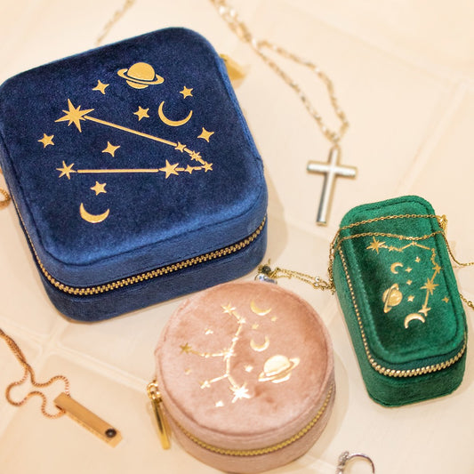 Custom Constellation Velvet Jewelry Box