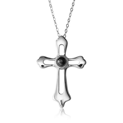 Personalized Cross Projection Necklace