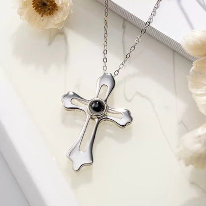 Personalized Cross Projection Necklace