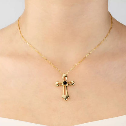 Personalized Cross Projection Necklace