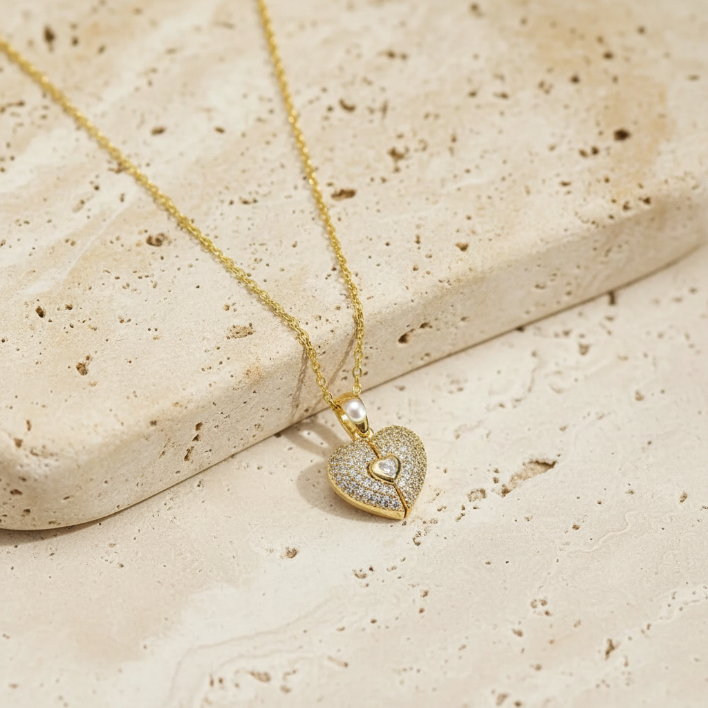 Custom Heart Photo Locket Necklace