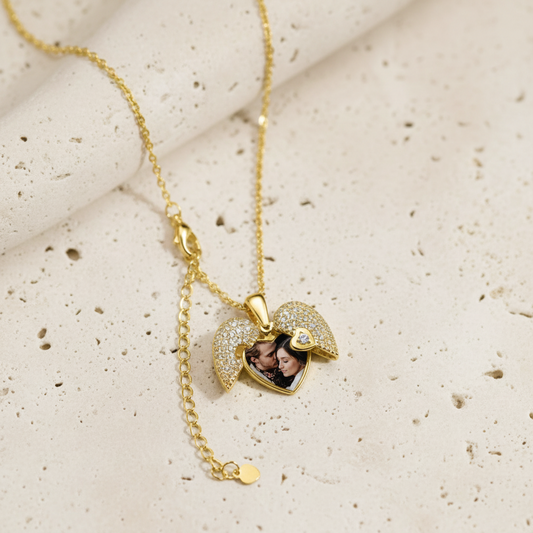 Custom Heart Photo Locket Necklace