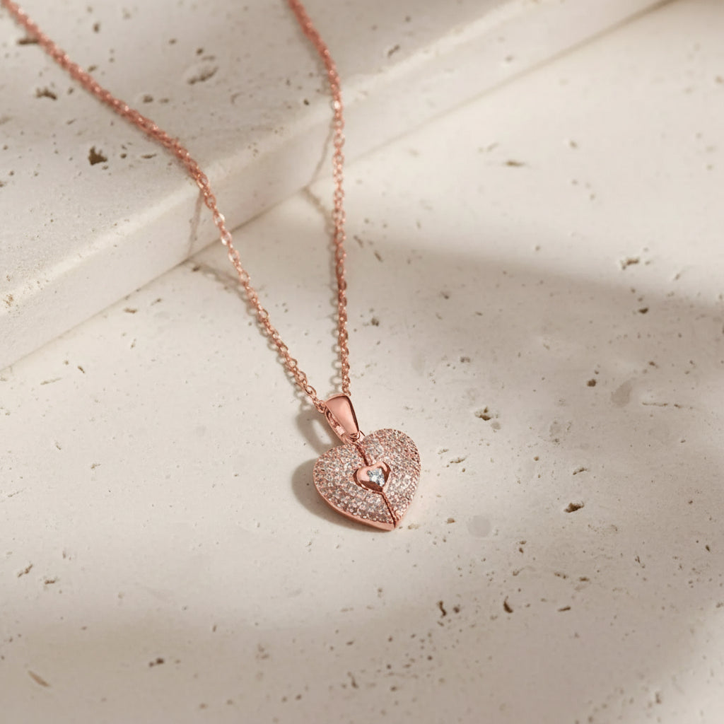 Custom Heart Photo Locket Necklace