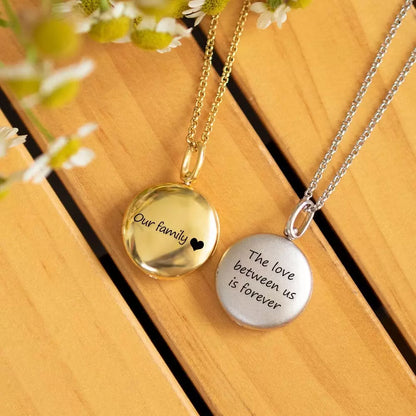 Personalized Initial 4 Photos Locket Necklace