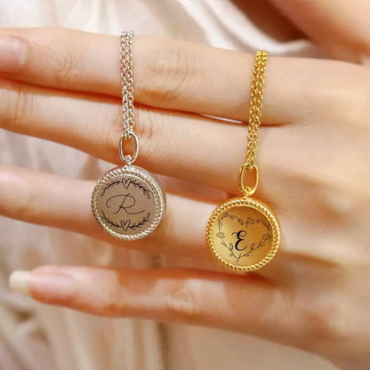 Personalized Initial 4 Photos Locket Necklace