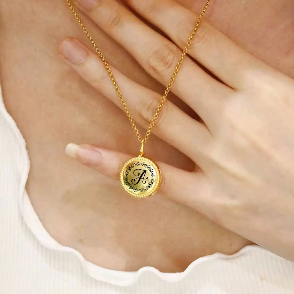 Personalized Initial 4 Photos Locket Necklace