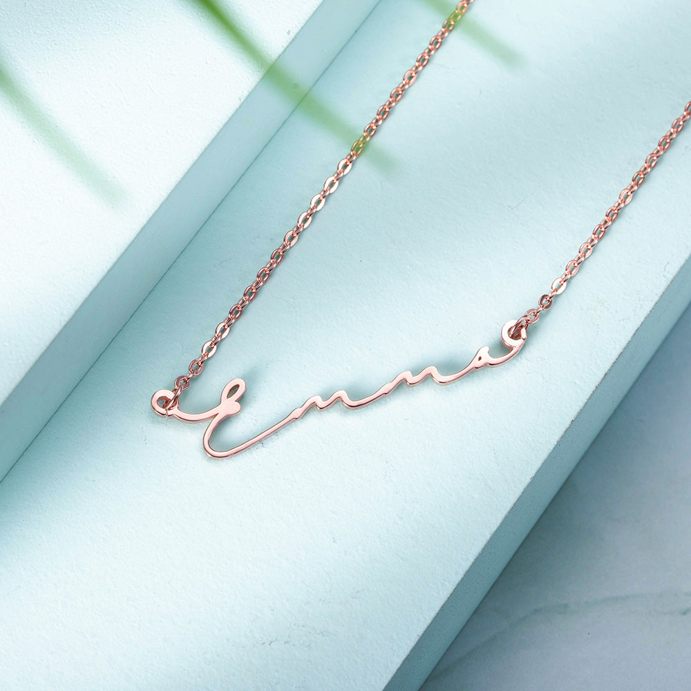 Personalized Minimalist Name Necklace 925 Sterling Silver