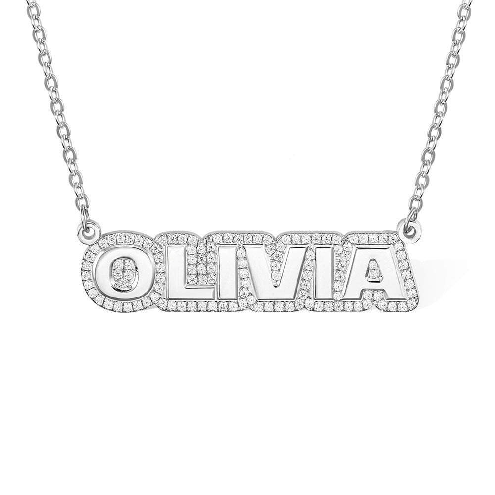 Personalized Crystal Name Necklace