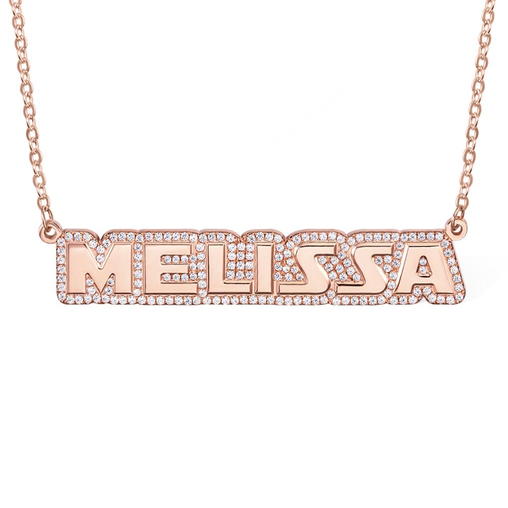 Personalized Crystal Name Necklace