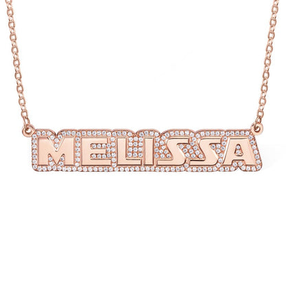 Personalized Crystal Name Necklace