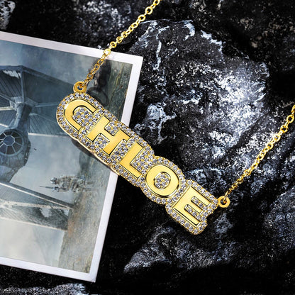 Personalized Crystal Name Necklace