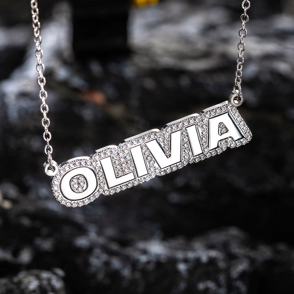 Personalized Crystal Name Necklace