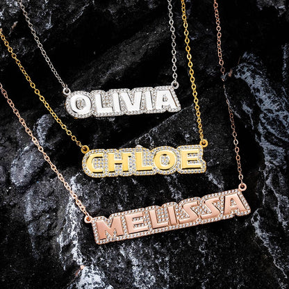 Personalized Crystal Name Necklace