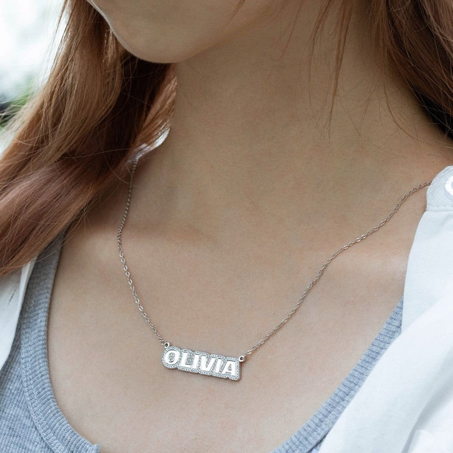 Personalized Crystal Name Necklace