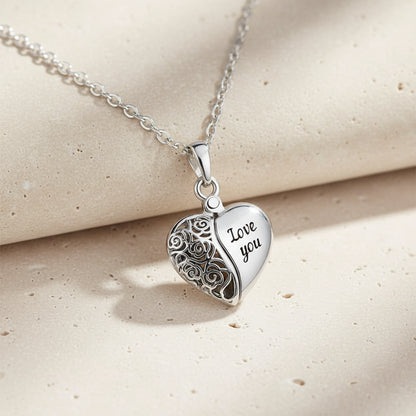 Custom Vintage Heart Locket Photo Necklace