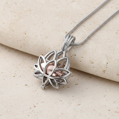 Engraved Lotus Urn Necklace